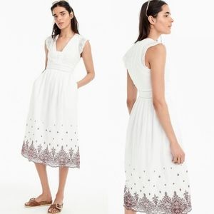 J. Crew | Point Sur NWT Embroidered Flutter Dress